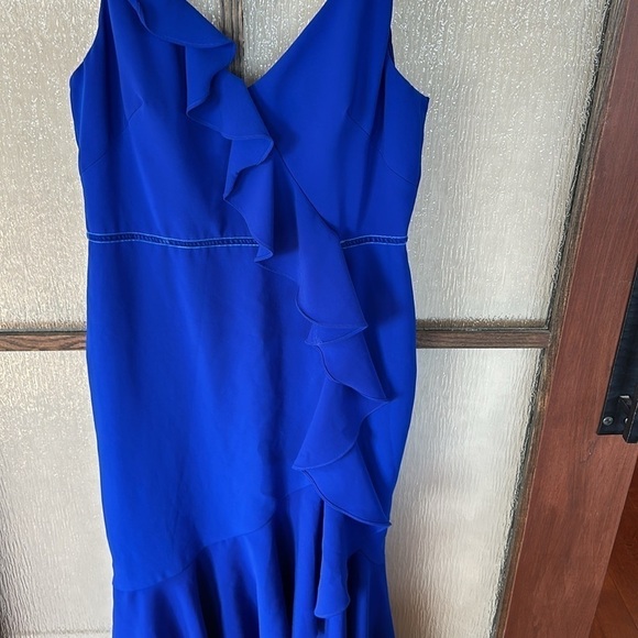 Marchesa Notte
Royal Blue Ruffle Gown size 14 - Picture 10 of 17